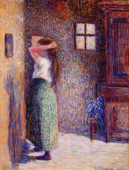 卡米耶 畢沙羅 Young Peasant at Her Toilette 卡米耶 畢沙羅 Young Peasant at Her Toilette